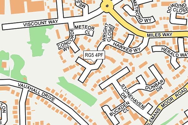 RG5 4PF map - OS OpenMap – Local (Ordnance Survey)