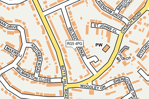 RG5 4PG map - OS OpenMap – Local (Ordnance Survey)