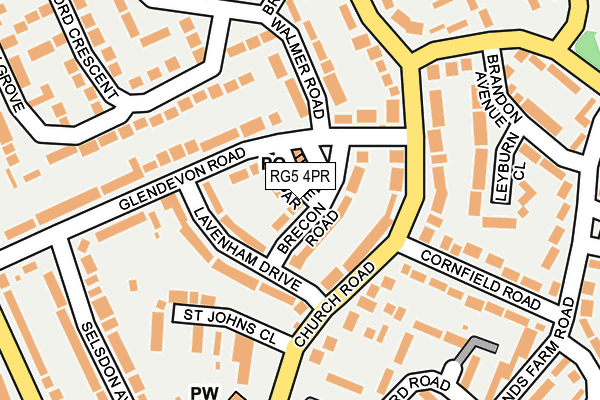 RG5 4PR map - OS OpenMap – Local (Ordnance Survey)