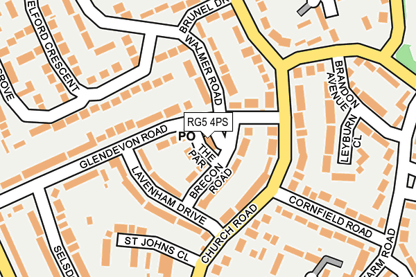 RG5 4PS map - OS OpenMap – Local (Ordnance Survey)