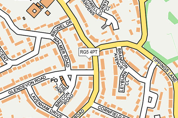 RG5 4PT map - OS OpenMap – Local (Ordnance Survey)