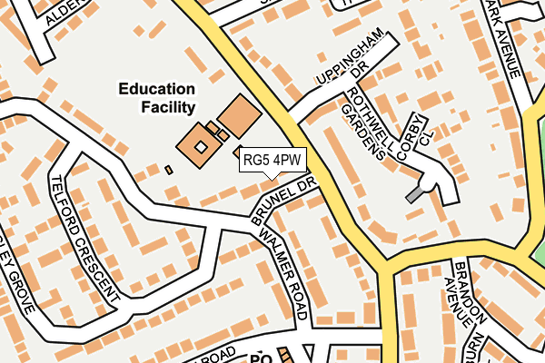 RG5 4PW map - OS OpenMap – Local (Ordnance Survey)