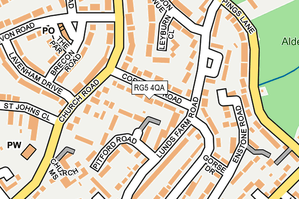 RG5 4QA map - OS OpenMap – Local (Ordnance Survey)