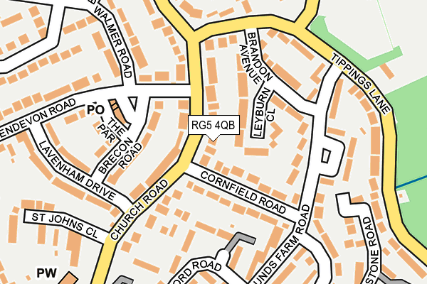 RG5 4QB map - OS OpenMap – Local (Ordnance Survey)