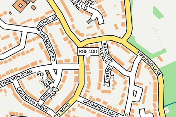 RG5 4QD map - OS OpenMap – Local (Ordnance Survey)