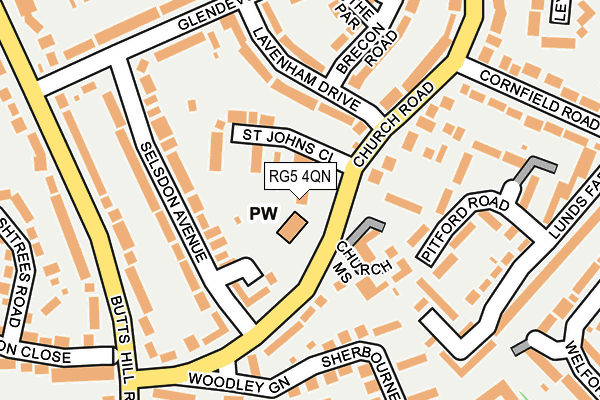 RG5 4QN map - OS OpenMap – Local (Ordnance Survey)