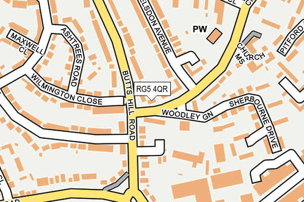 RG5 4QR map - OS OpenMap – Local (Ordnance Survey)