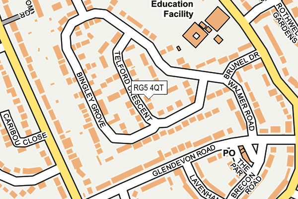 RG5 4QT map - OS OpenMap – Local (Ordnance Survey)