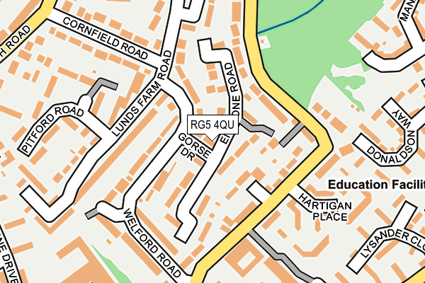RG5 4QU map - OS OpenMap – Local (Ordnance Survey)