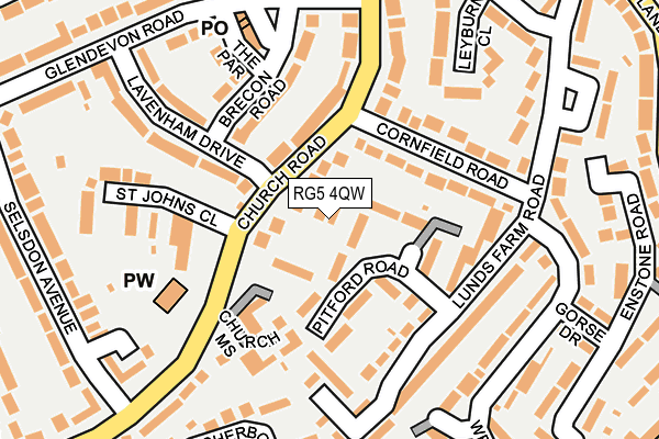 RG5 4QW map - OS OpenMap – Local (Ordnance Survey)