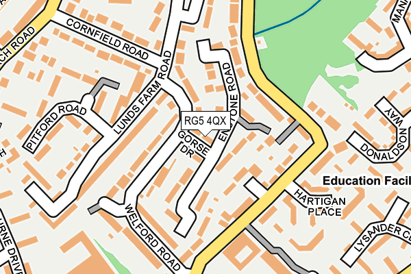 RG5 4QX map - OS OpenMap – Local (Ordnance Survey)