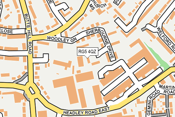 RG5 4QZ map - OS OpenMap – Local (Ordnance Survey)
