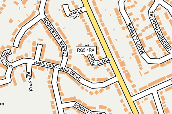 RG5 4RA map - OS OpenMap – Local (Ordnance Survey)