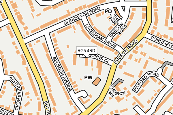 RG5 4RD map - OS OpenMap – Local (Ordnance Survey)