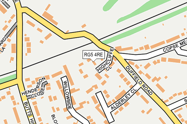 RG5 4RE map - OS OpenMap – Local (Ordnance Survey)