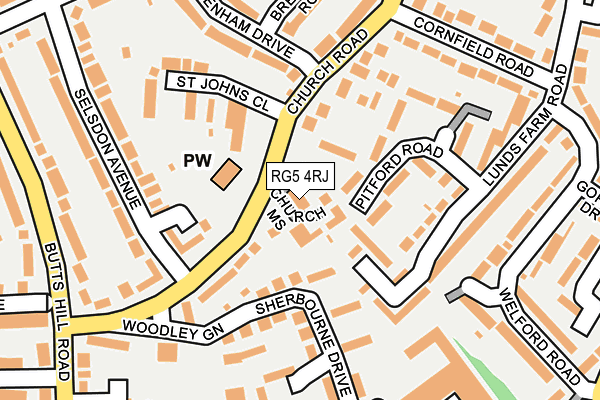 RG5 4RJ map - OS OpenMap – Local (Ordnance Survey)