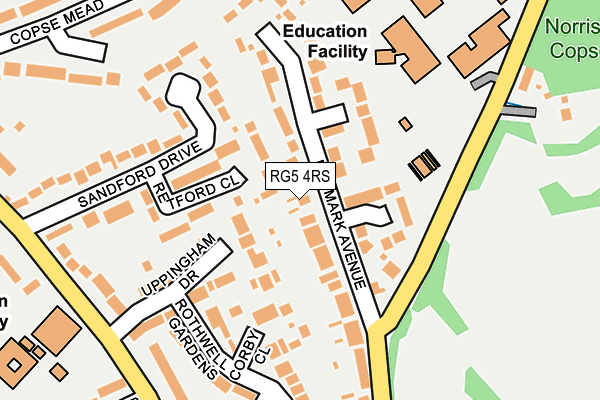 RG5 4RS map - OS OpenMap – Local (Ordnance Survey)