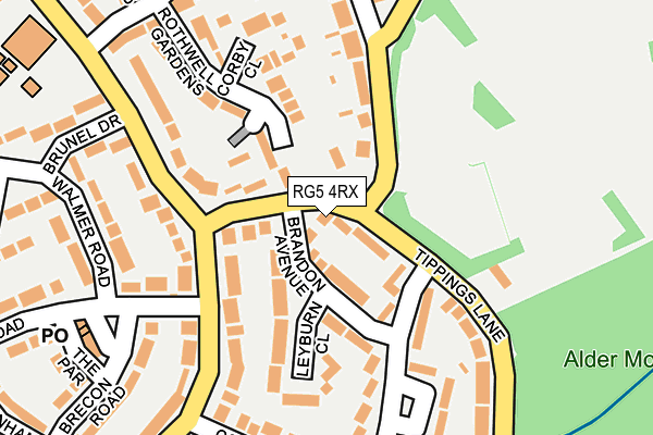 RG5 4RX map - OS OpenMap – Local (Ordnance Survey)