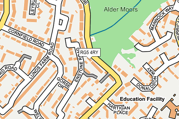 RG5 4RY map - OS OpenMap – Local (Ordnance Survey)