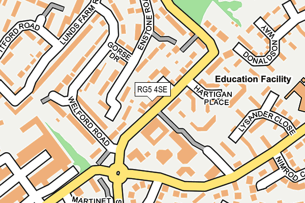 RG5 4SE map - OS OpenMap – Local (Ordnance Survey)