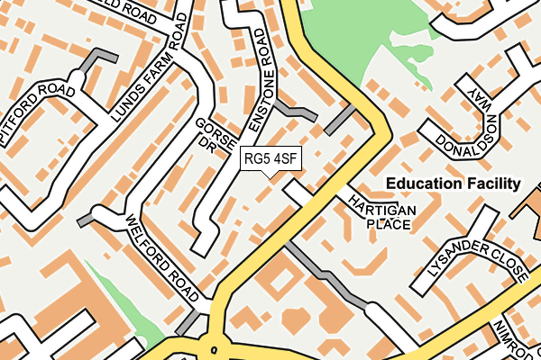 RG5 4SF map - OS OpenMap – Local (Ordnance Survey)