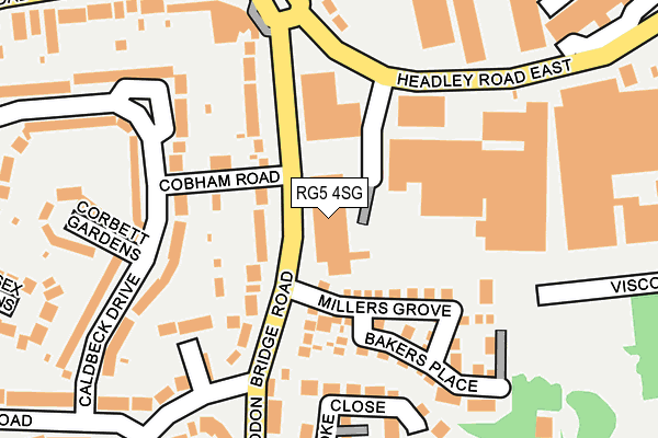 RG5 4SG map - OS OpenMap – Local (Ordnance Survey)