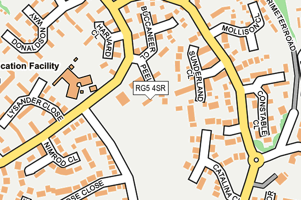 RG5 4SR map - OS OpenMap – Local (Ordnance Survey)
