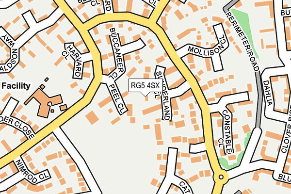 RG5 4SX map - OS OpenMap – Local (Ordnance Survey)