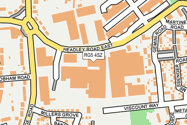 RG5 4SZ map - OS OpenMap – Local (Ordnance Survey)