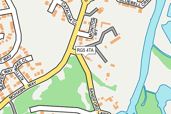 RG5 4TA map - OS OpenMap – Local (Ordnance Survey)
