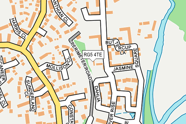 RG5 4TE map - OS OpenMap – Local (Ordnance Survey)