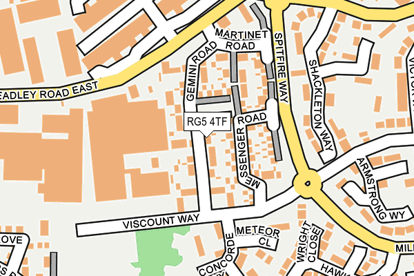 RG5 4TF map - OS OpenMap – Local (Ordnance Survey)