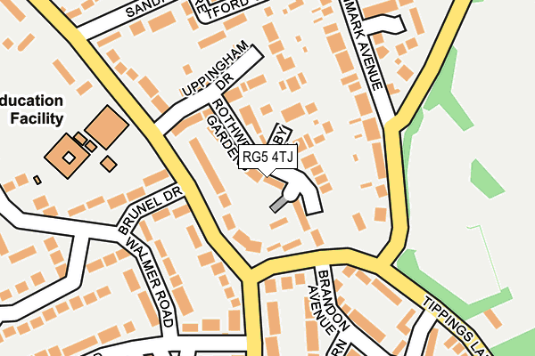 RG5 4TJ map - OS OpenMap – Local (Ordnance Survey)