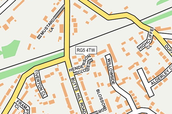 RG5 4TW map - OS OpenMap – Local (Ordnance Survey)
