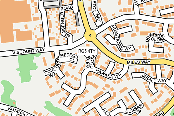 RG5 4TY map - OS OpenMap – Local (Ordnance Survey)