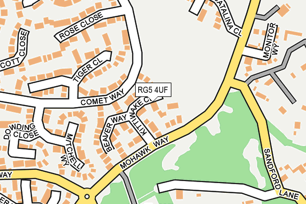RG5 4UF map - OS OpenMap – Local (Ordnance Survey)