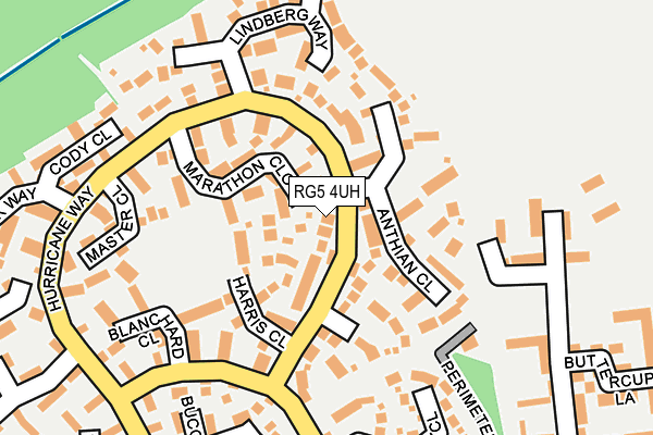 RG5 4UH map - OS OpenMap – Local (Ordnance Survey)