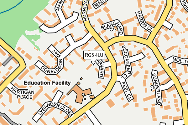 RG5 4UJ map - OS OpenMap – Local (Ordnance Survey)