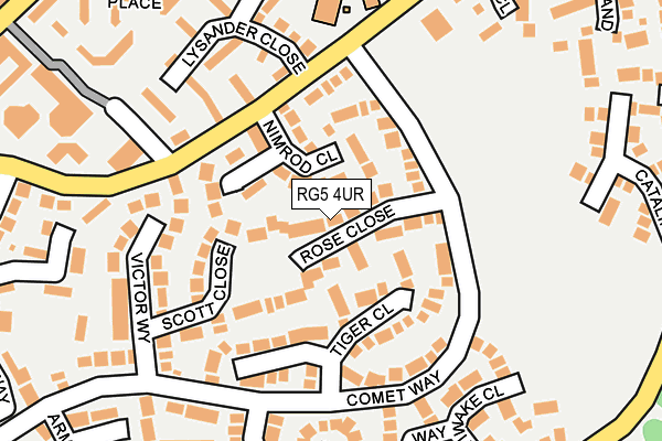 RG5 4UR map - OS OpenMap – Local (Ordnance Survey)