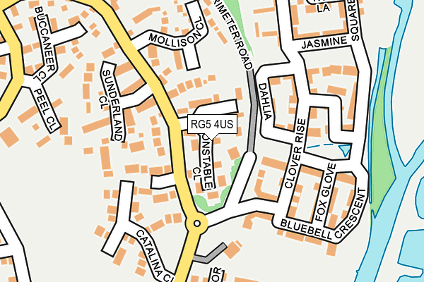 RG5 4US map - OS OpenMap – Local (Ordnance Survey)