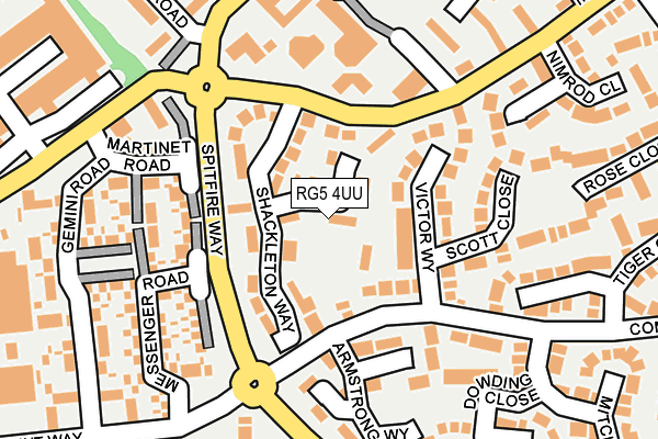 RG5 4UU map - OS OpenMap – Local (Ordnance Survey)