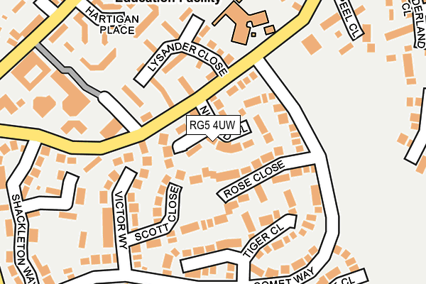 RG5 4UW map - OS OpenMap – Local (Ordnance Survey)