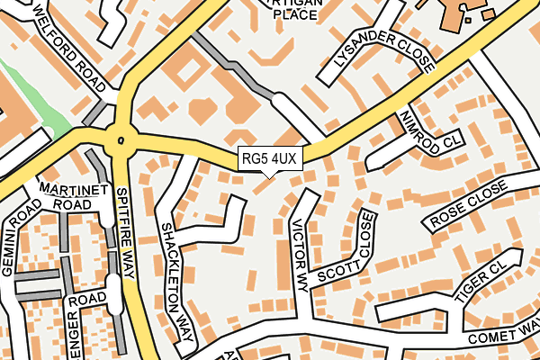 RG5 4UX map - OS OpenMap – Local (Ordnance Survey)