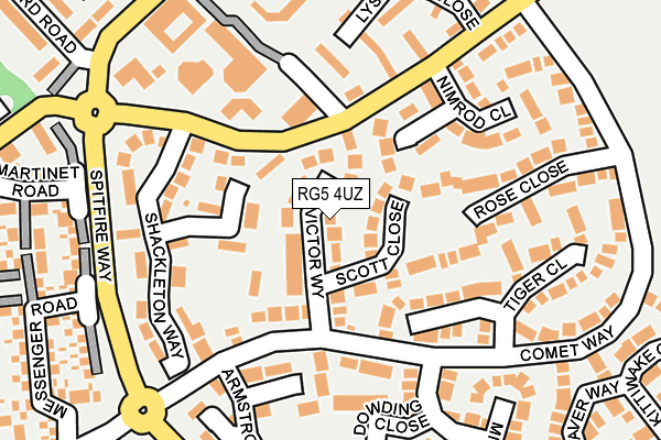 RG5 4UZ map - OS OpenMap – Local (Ordnance Survey)