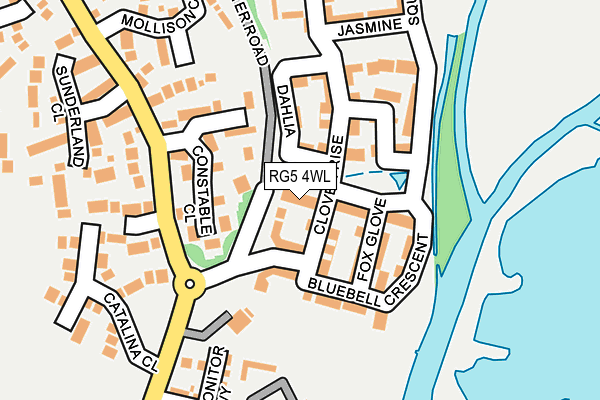 RG5 4WL map - OS OpenMap – Local (Ordnance Survey)