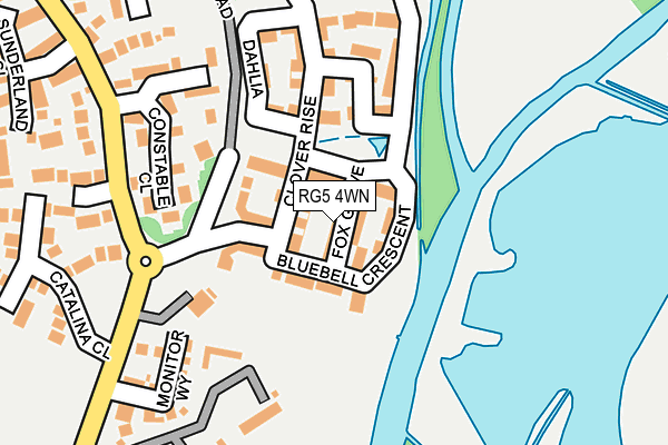 RG5 4WN map - OS OpenMap – Local (Ordnance Survey)