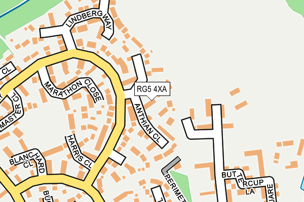 RG5 4XA map - OS OpenMap – Local (Ordnance Survey)