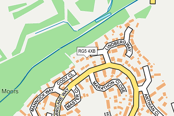 RG5 4XB map - OS OpenMap – Local (Ordnance Survey)