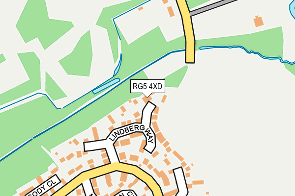 RG5 4XD map - OS OpenMap – Local (Ordnance Survey)