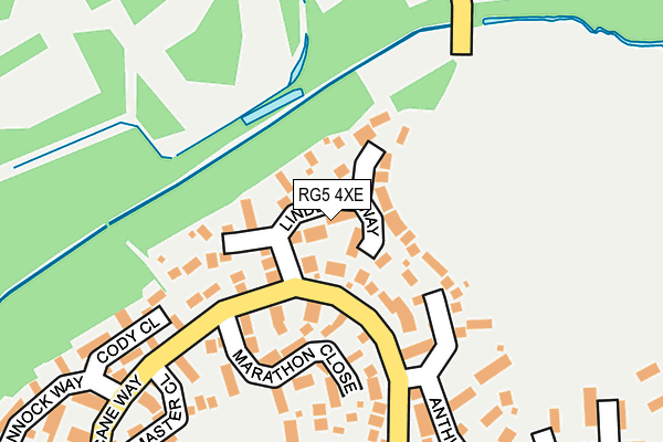 RG5 4XE map - OS OpenMap – Local (Ordnance Survey)